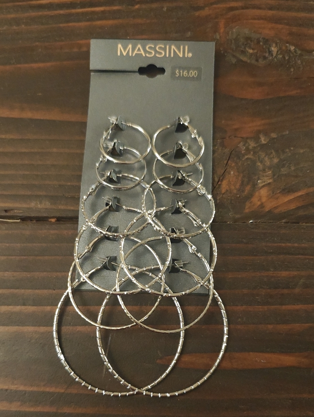 Massini Silver Multi-Pair Hoop Earring Set - Silver D01 6720